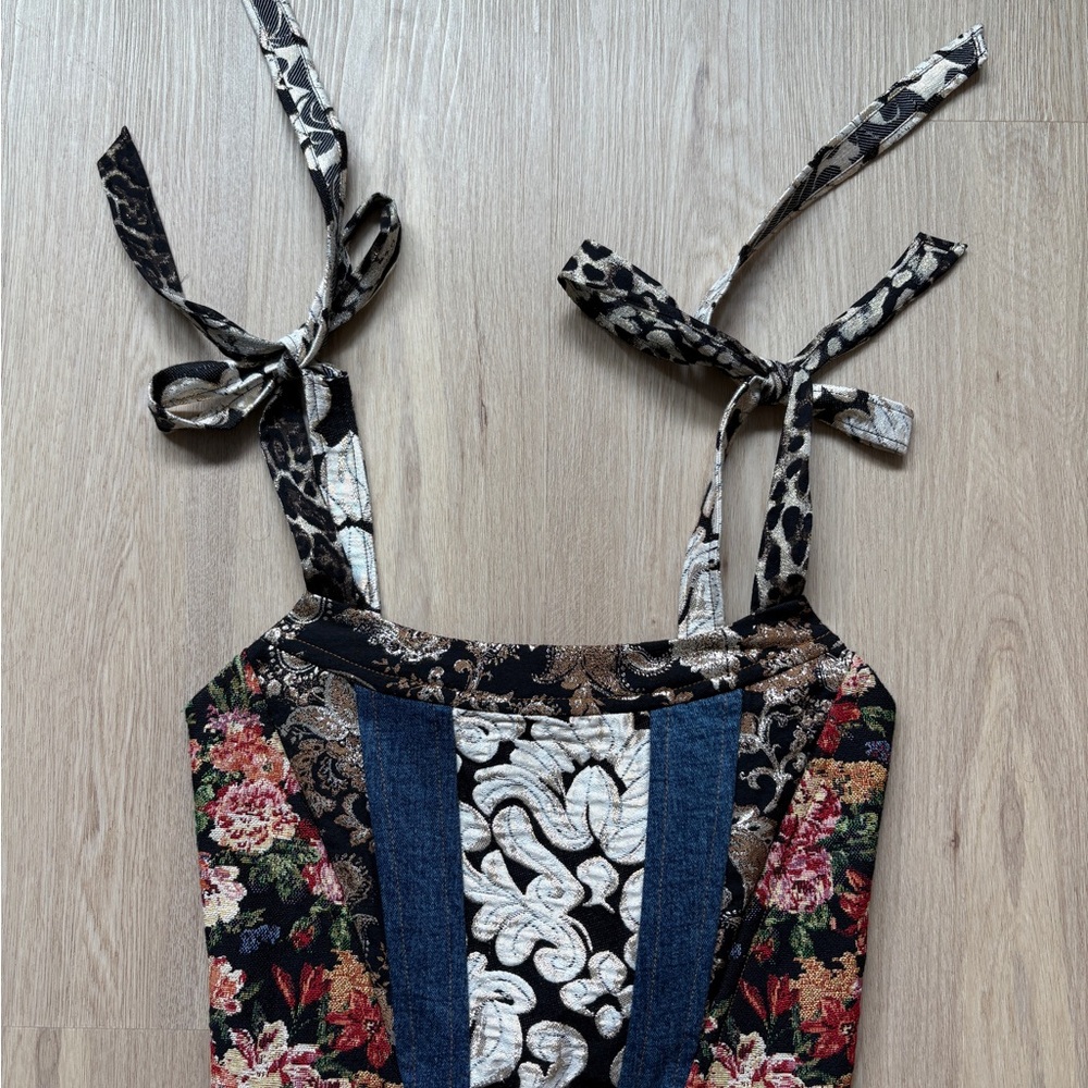 Alice + Olivia Clara Bow Strap Bustier